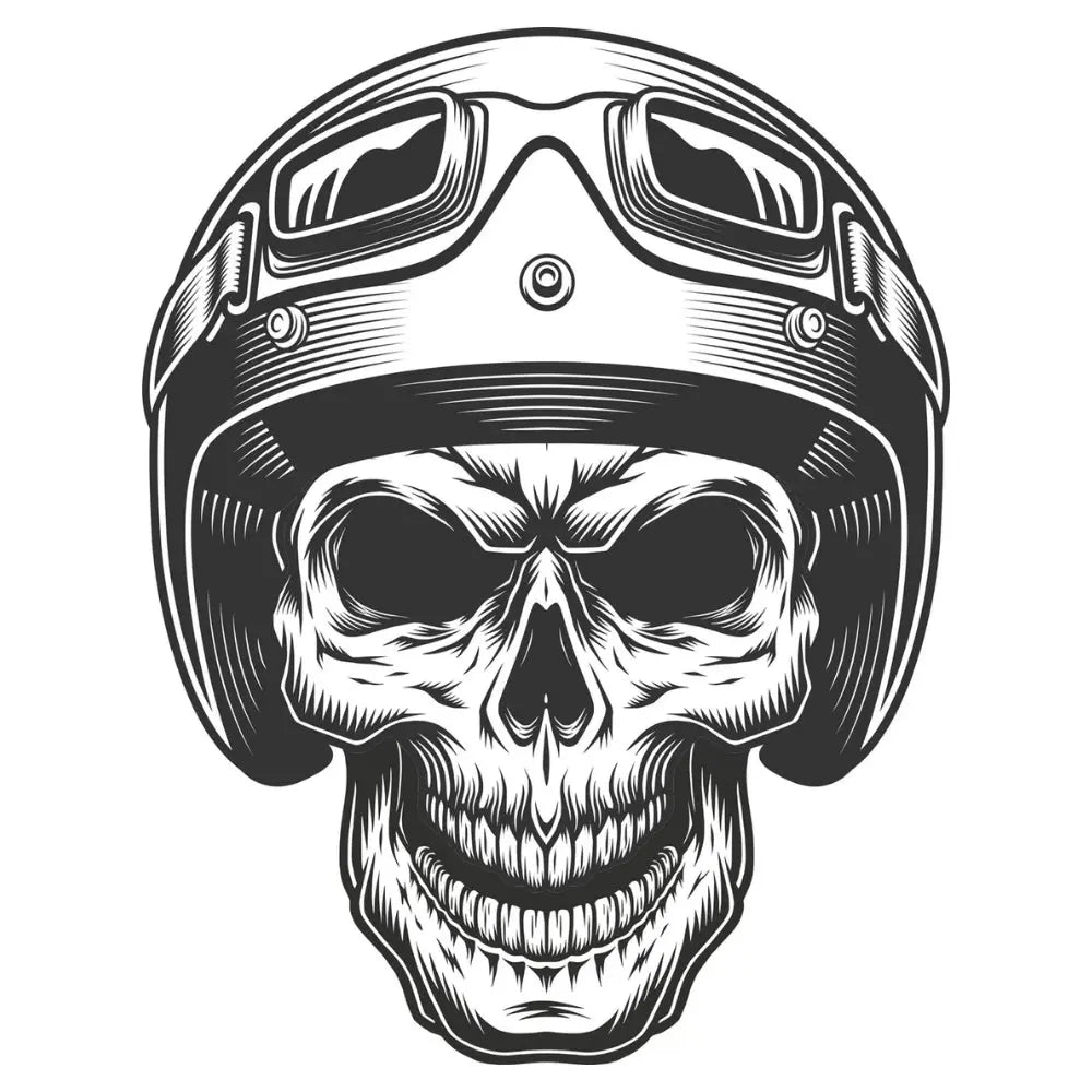 Sticker Master Skull Motor Kask Kurukafa Gözlük Sticker Motor, Kask, Laptop, Araba, Oto Araç İçin Dayanıklı Etiket Decal 15 Cm Sticker Master