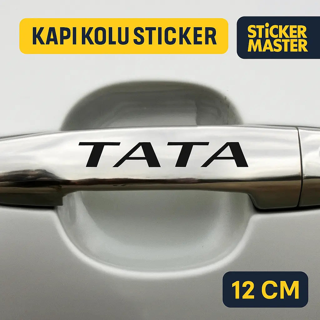 Sticker Master TATA Kapı Kolu ve Jant Sticker – Araba Dış Yüzey Uyumlu Dayanıklı Etiket 10 Adet Sticker Master