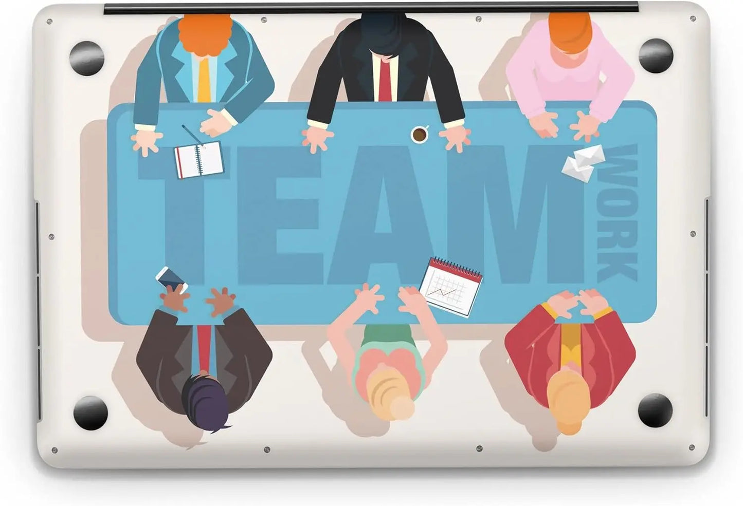Sticker Master Team Work Evrensel Sticker Dizüstü Bilgisayar Vinil Sticker Decal 12" 13" 13.3" 14" 15" 15.4" 15.6 inç Dizüstü Bilgisayar Çıkartma Koruyucu Macbook Asus Acer Hp Lenovo Huawei Dell İçin - Sticker Master