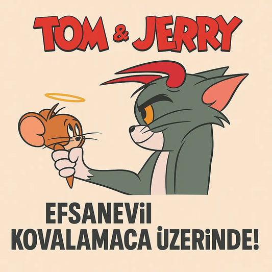Sticker Master Tom Ve Jerry Hand Sticker Motor, Kask, Laptop, Araba, Oto Araç İçin Dayanıklı Etiket Decal 15 Cm Sticker Master