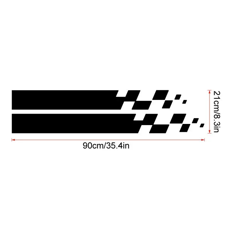 Sticker Master Universal Kaput Spor Şerit Plaid Sticker (2 Adet) - Sticker Master