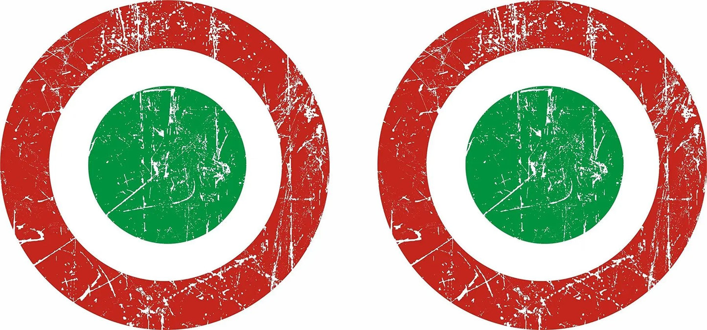 Sticker Master Vespa Eskitme Yan Grenaj Set Motor, Kask, Laptop, Araba, Oto Araç İçin Dayanıklı Etiket Decal 15 Cm