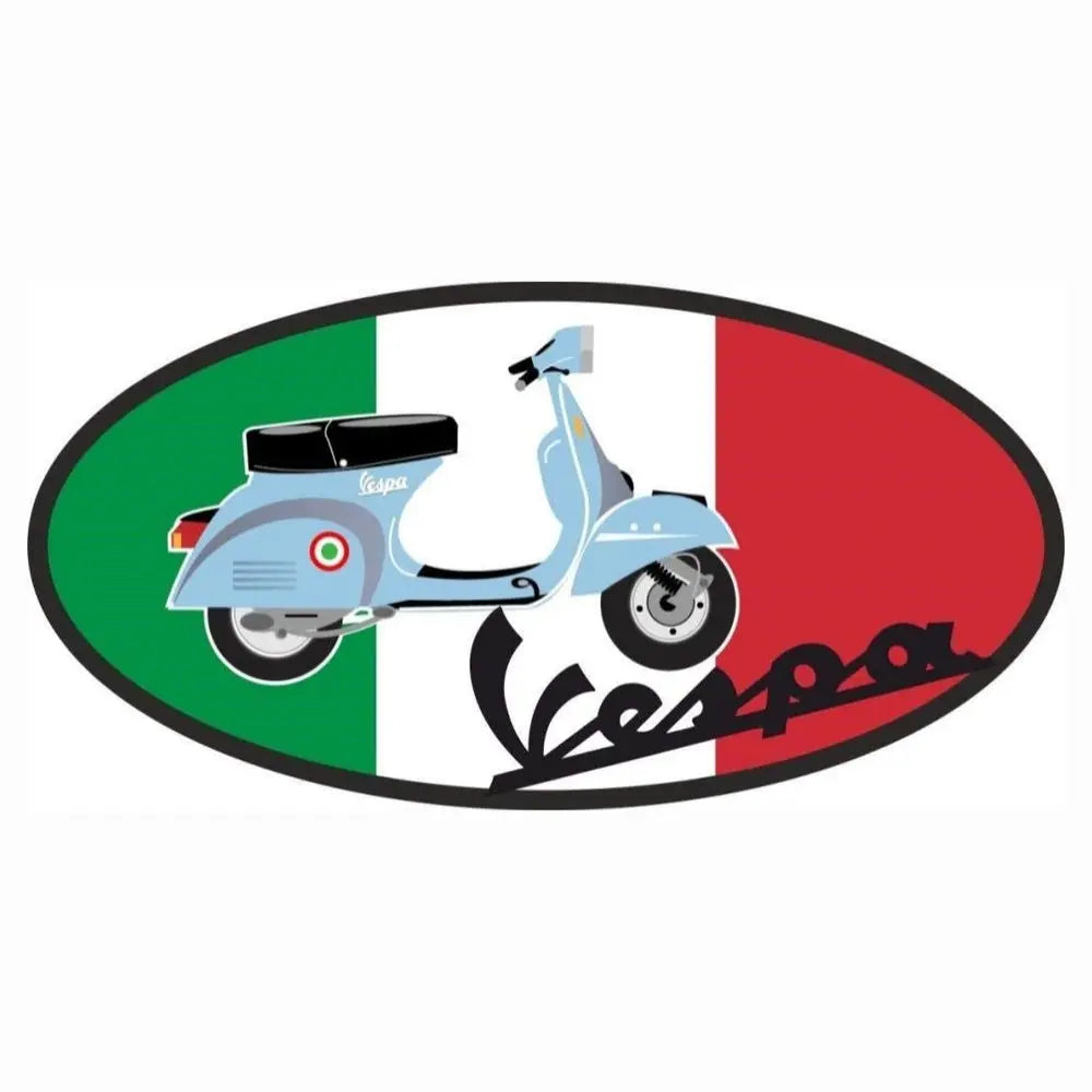 Sticker Master Vespa İtalyan Motor, Kask, Laptop, Araba, Oto Araç İçin Dayanıklı Etiket Decal 12 Cm Sticker Master
