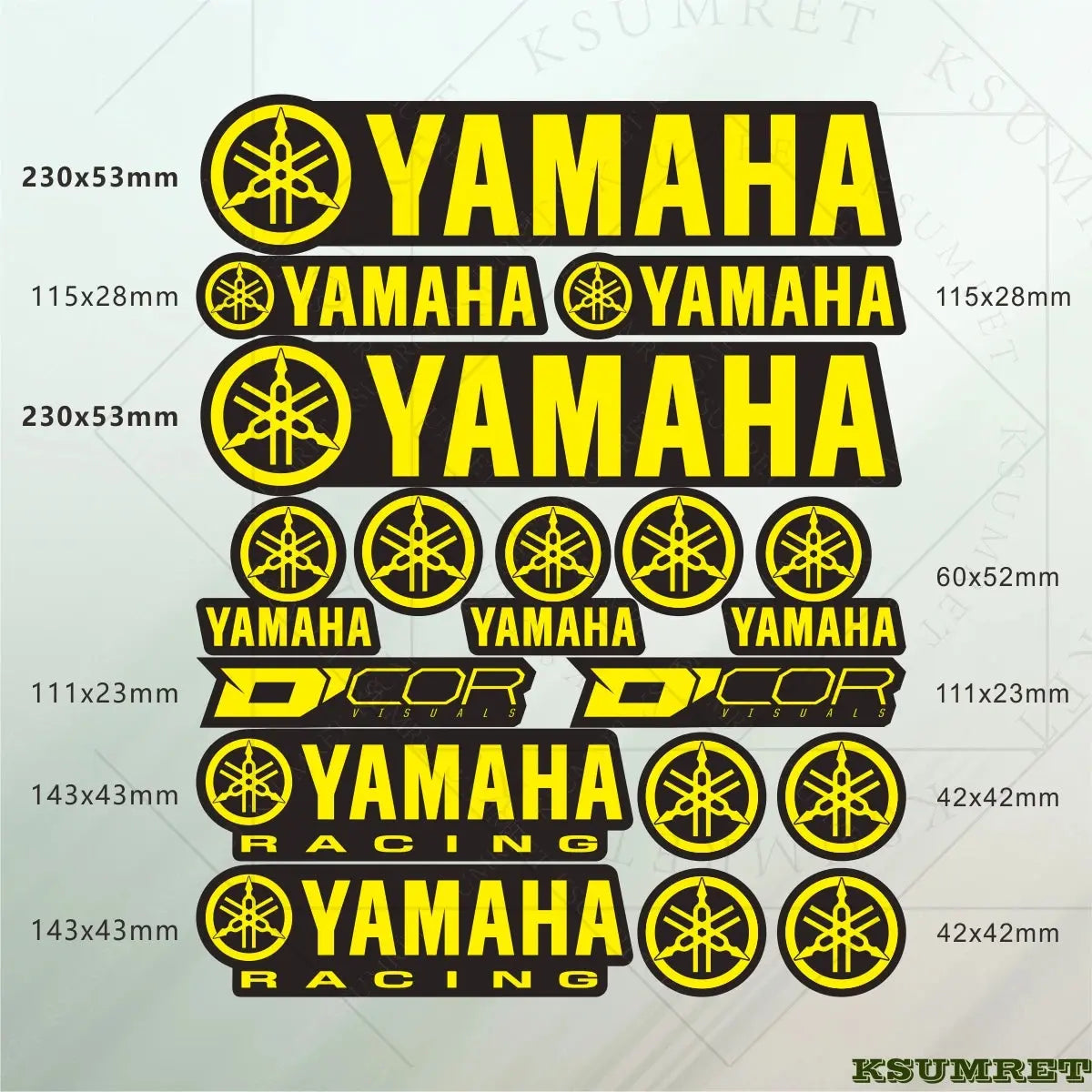 Sticker Master Yamaha Uyumlu Sticker Set Motor Oto Araç Çıkartma Etiket Sticker Master