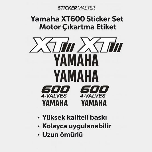 Sticker Master Yamaha Xt600 Sticker Set Motor Çıkartma Etiket Sticker Master
