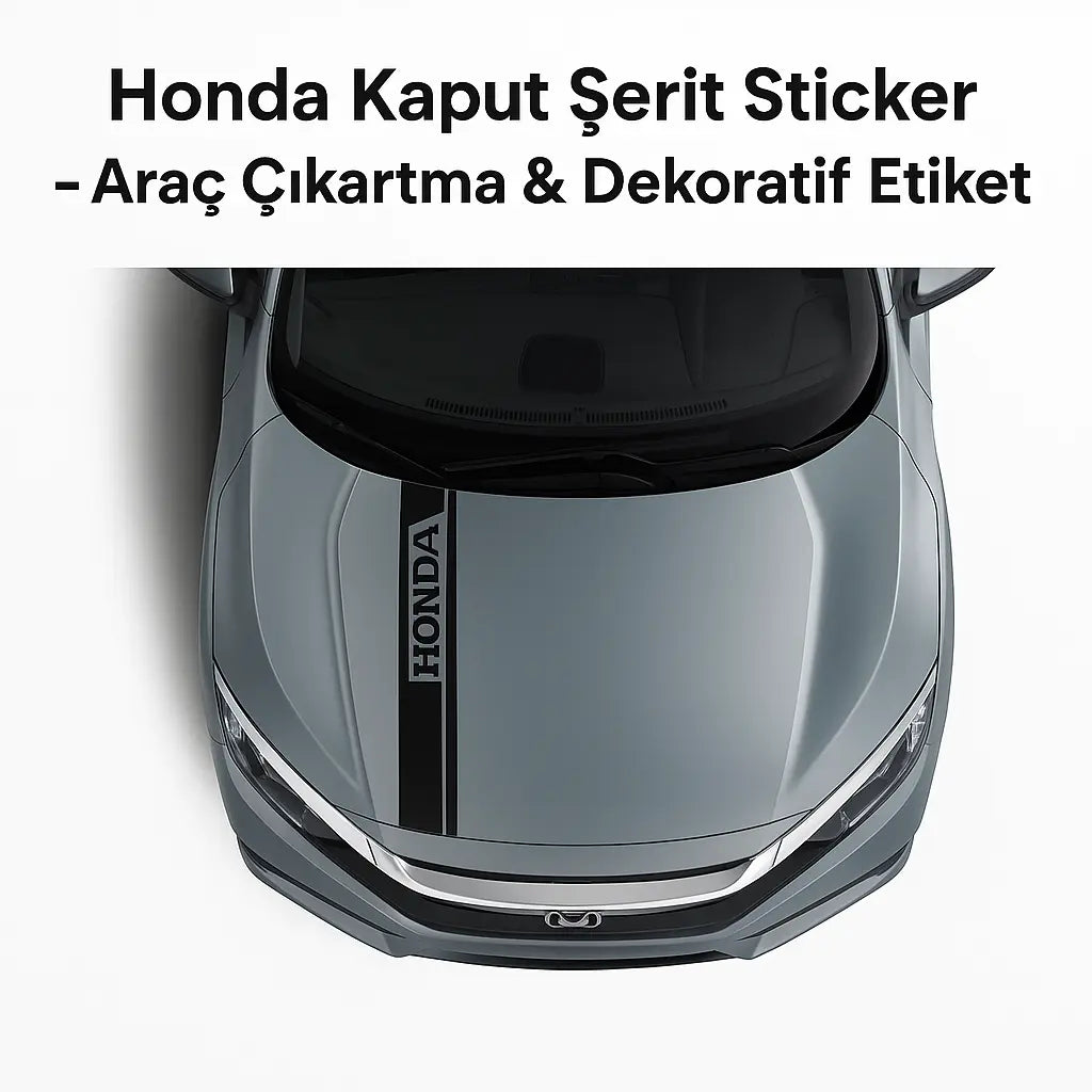 Sticker Masters Honda Kaput Şerit Sticker Oto Araç Çıkartma Etiket Sticker Master