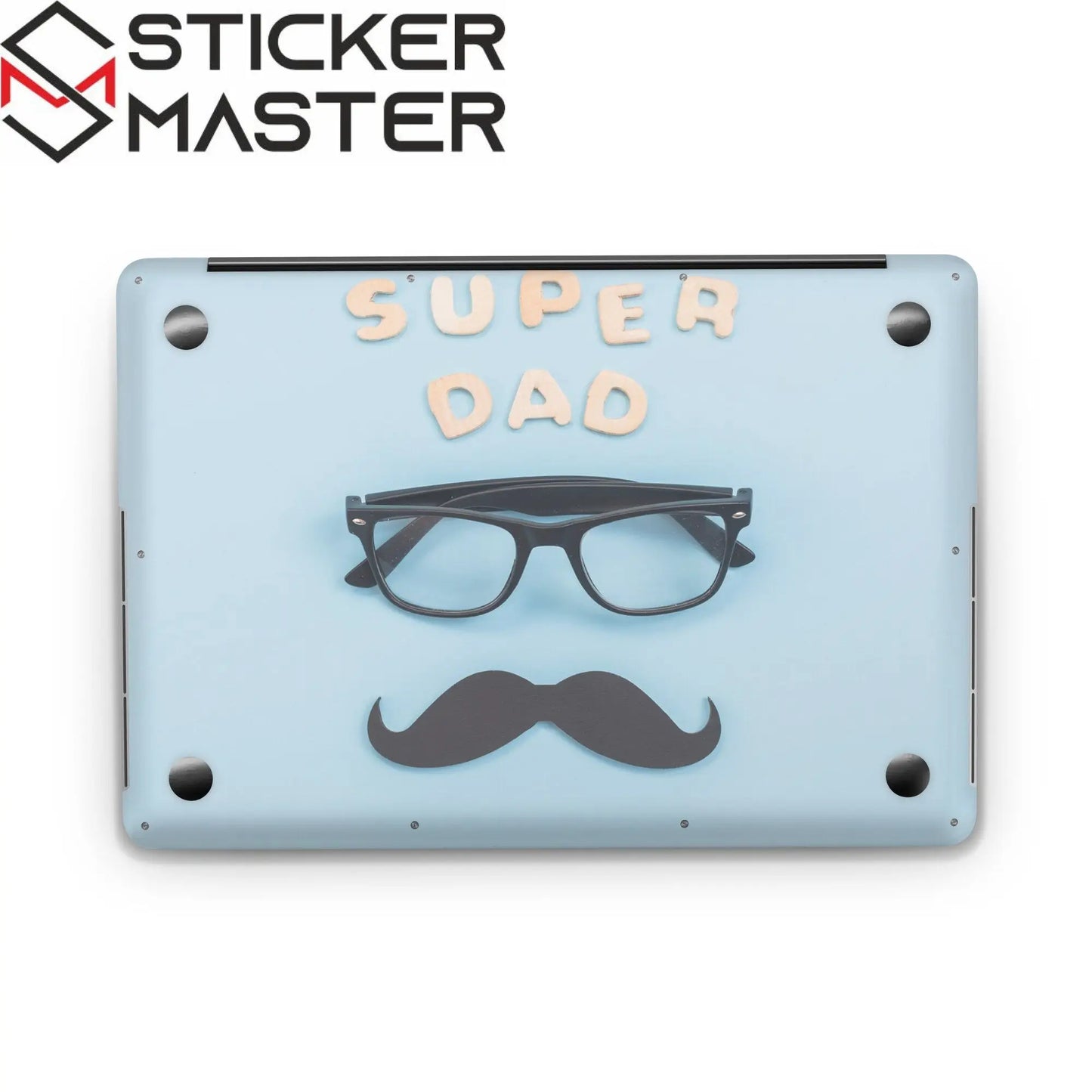 Sticker Master Super Dad Evrensel Sticker Dizüstü Bilgisayar Vinil Sticker Decal 12" 13" 13.3" 14" 15" 15.4" 15.6 inç Dizüstü Bilgisayar Çıkartma Koruyucu Macbook Asus Acer Hp Lenovo Huawei Dell İçin - Sticker Master