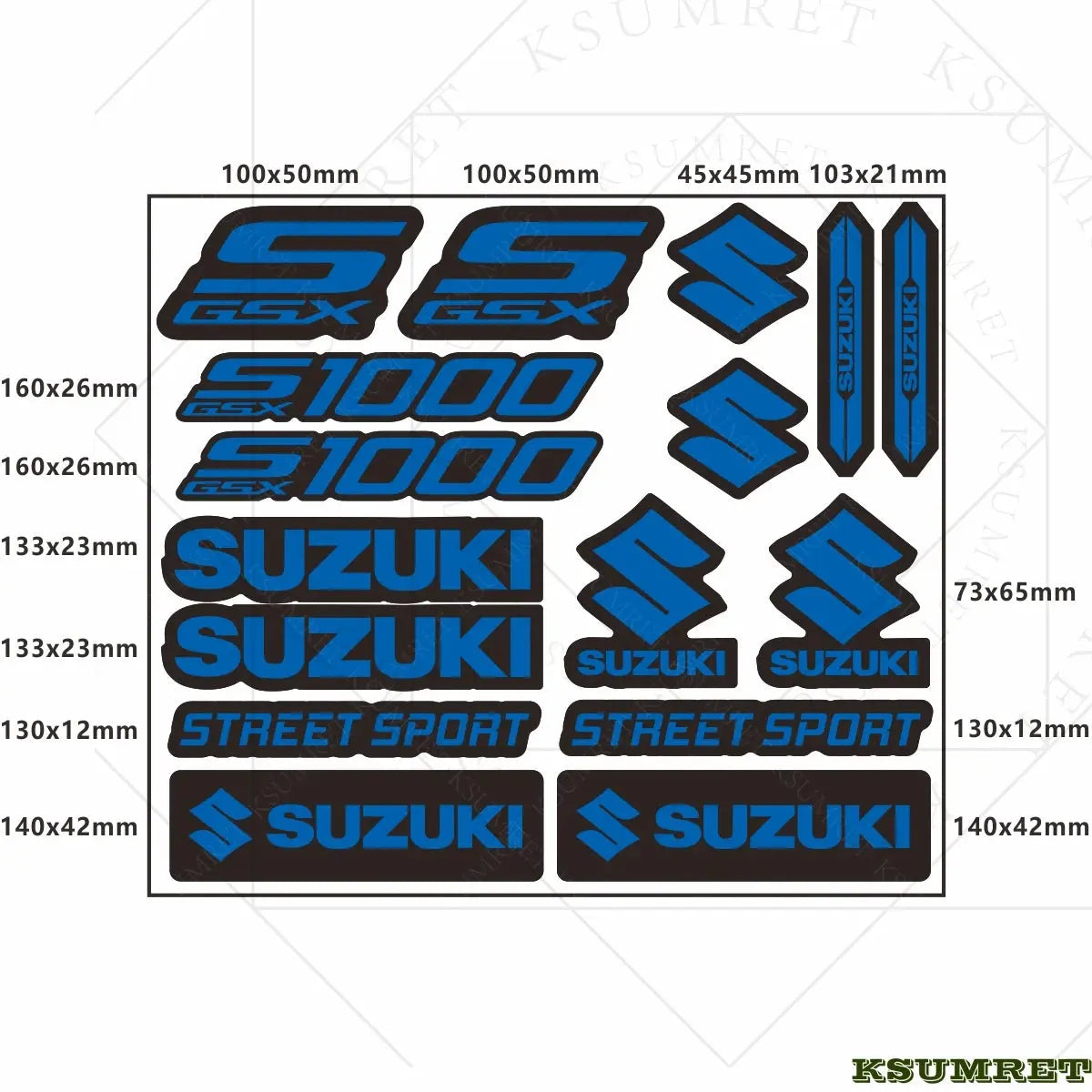 Suzuki GSX-S1000 Sticker Seti | Sticker Master - Sticker Master