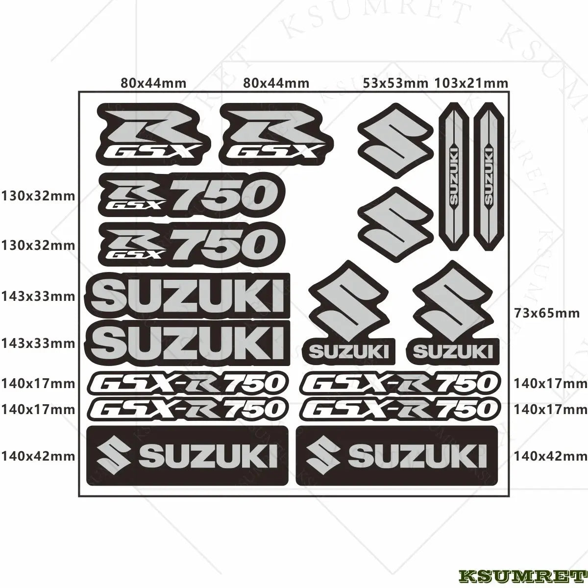 Suzuki GSXR750 Motosiklet Stickerı | Sticker Master Sticker Master
