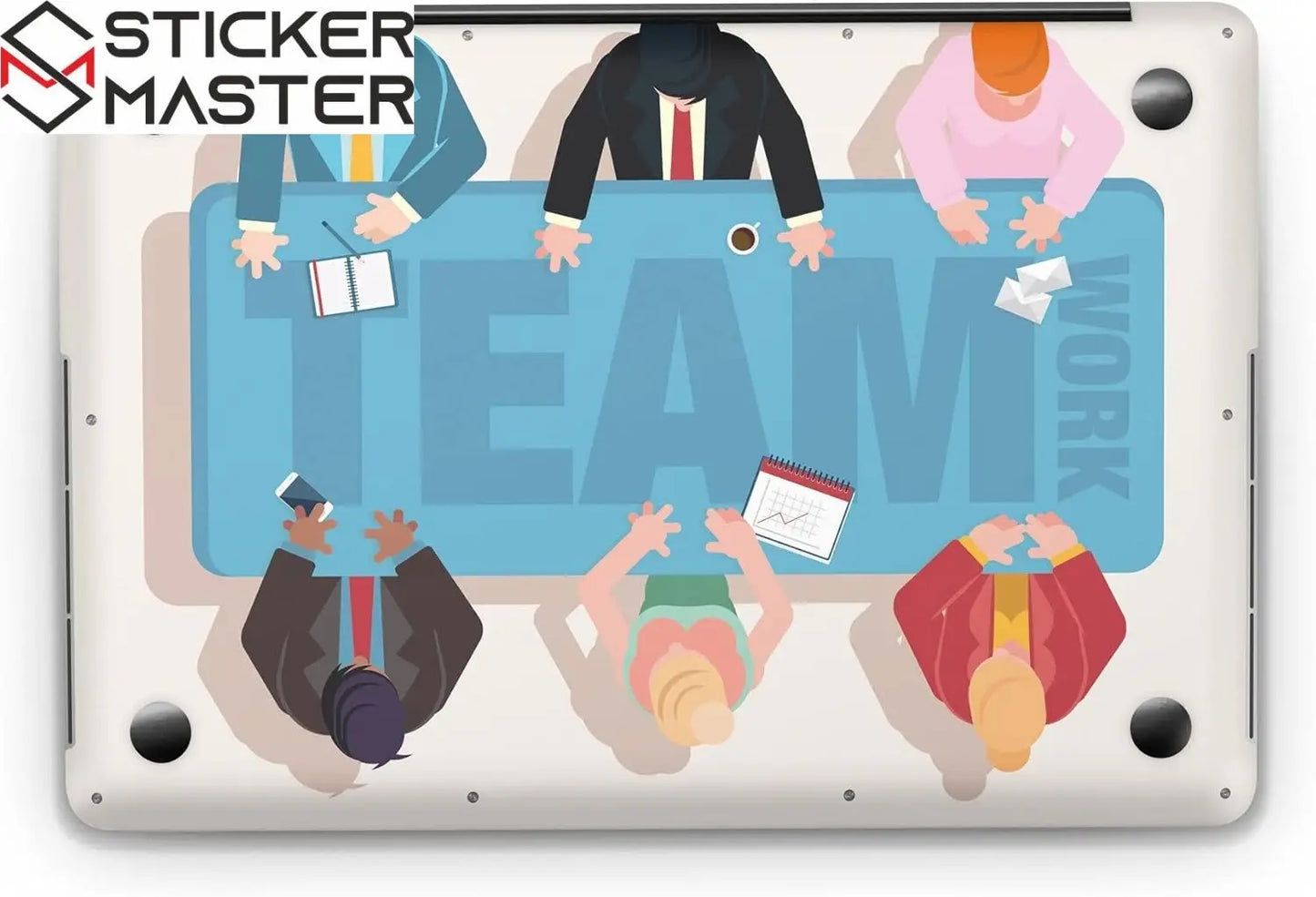 Sticker Master Team Work Evrensel Sticker Dizüstü Bilgisayar Vinil Sticker Decal 12" 13" 13.3" 14" 15" 15.4" 15.6 inç Dizüstü Bilgisayar Çıkartma Koruyucu Macbook Asus Acer Hp Lenovo Huawei Dell İçin - Sticker Master