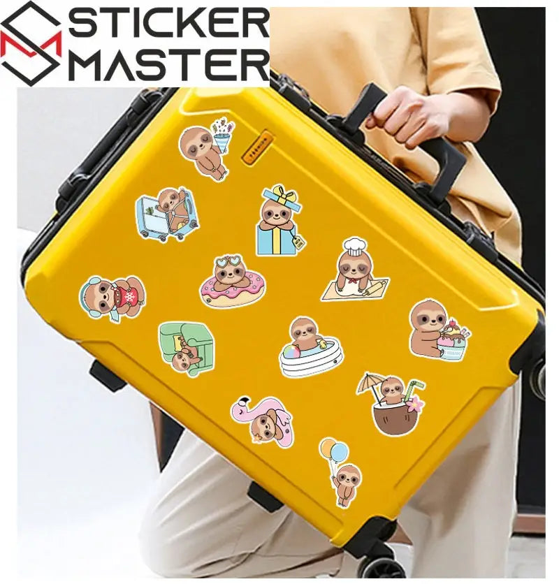 50’li Sevimli Tembel Hayvan Sticker Seti | Sticker Master - Sticker Master