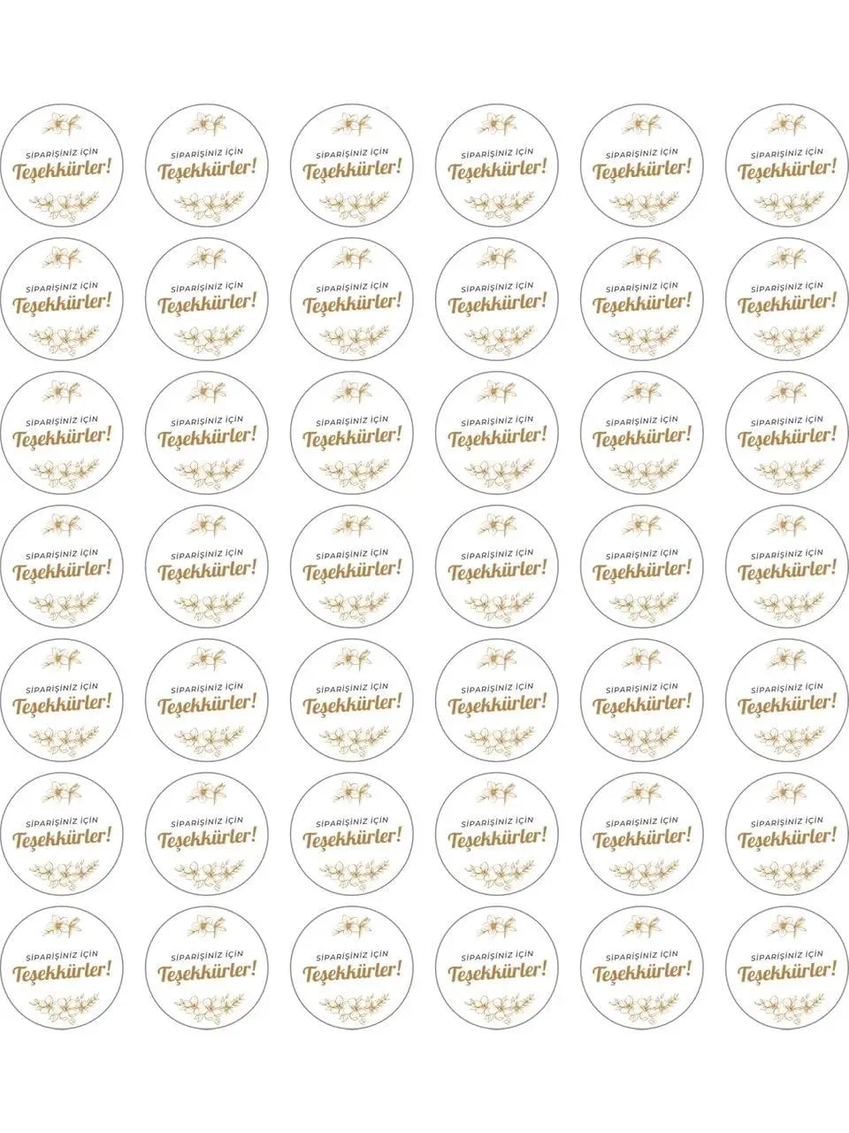 Sticker Master Şirketler Için Teşekkürler Sticker Etiket Koli Zarf Paketlerme 4 X 4 Cm 50Lı