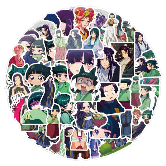 The Apothecary Diaries Sticker Seti | 60 Adet Maomao ve Jinshi Anime Decal Paketi - Sticker Master