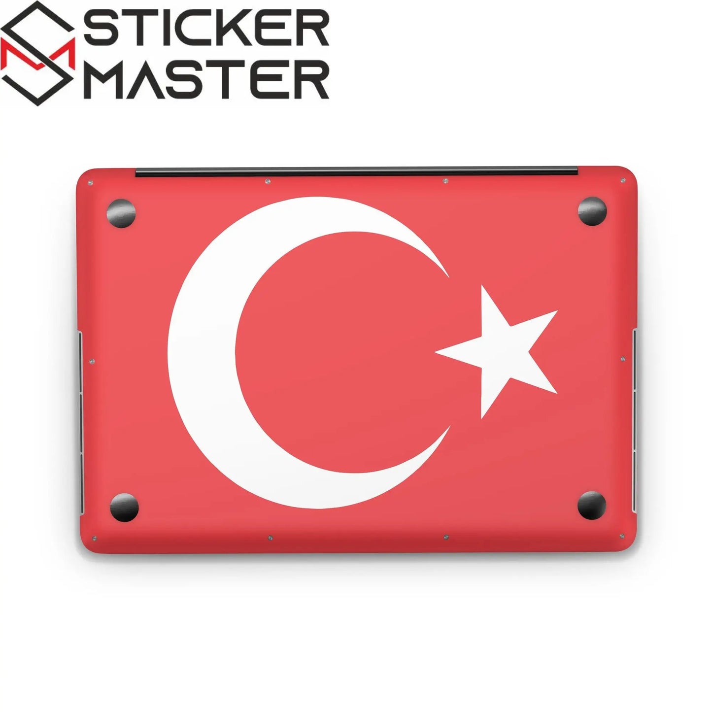 Sticker Master Türk Bayrağı Evrensel Sticker Dizüstü Bilgisayar Vinil Sticker Decal 12" 13" 13.3" 14" 15" 15.4" 15.6 inç Dizüstü Bilgisayar Çıkartma Koruyucu Macbook Asus Acer Hp Lenovo Huawei Dell İçin - Sticker Master