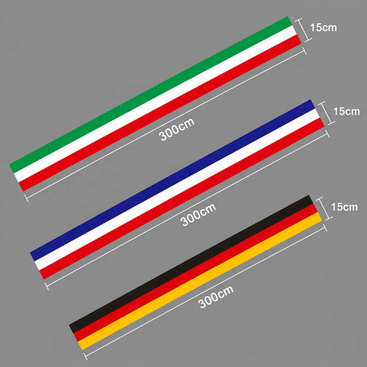Ulke Bayrak Serit Sticker: Almanya, Italya, Fransa Arac Dekali | Sticker Master olculer