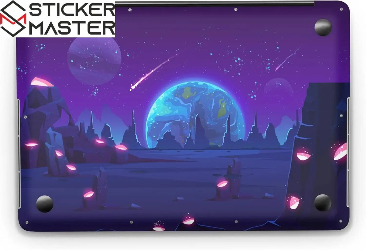 Sticker Master Earth View at Night from Alien Planet Evrensel Sticker Dizüstü Bilgisayar Vinil Sticker Decal 12" 13" 13.3" 14" 15" 15.4" 15.6 inç Dizüstü Bilgisayar Çıkartma Koruyucu Macbook Asus Acer Hp Lenovo Huawei Dell İçin - Sticker Master