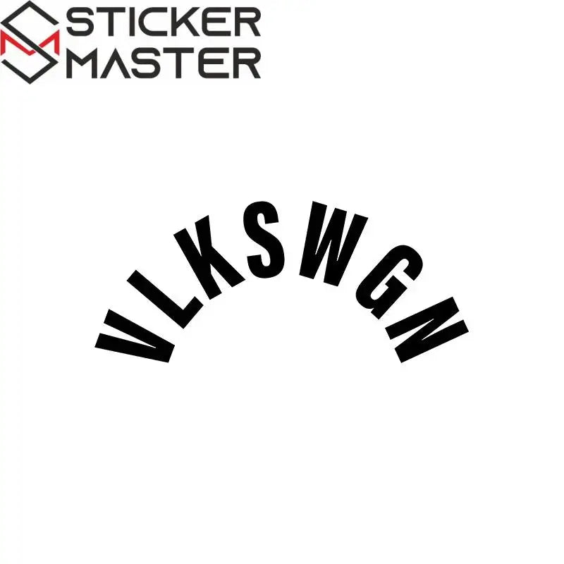 VLKSWGN Sticker | Volkswagen Golf ve Polo İçin Kavisli Cam Yazısı Sticker Master