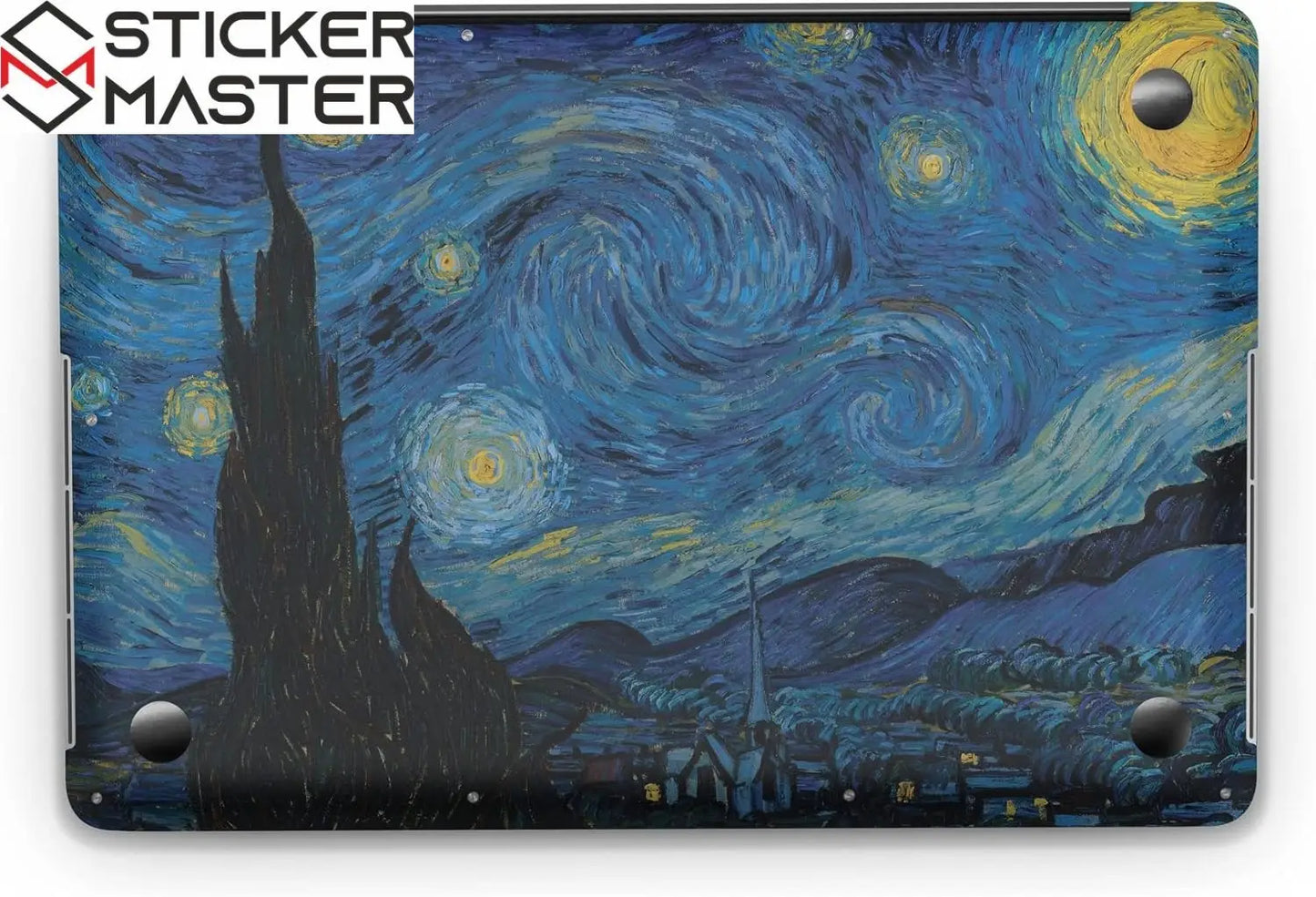 Sticker Master Van Gogh Starry Night Evrensel Sticker Dizüstü Bilgisayar Vinil Sticker Decal 12" 13" 13.3" 14" 15" 15.4" 15.6 inç Dizüstü Bilgisayar Çıkartma Koruyucu Macbook Asus Acer Hp Lenovo Huawei Dell İçin - Sticker Master