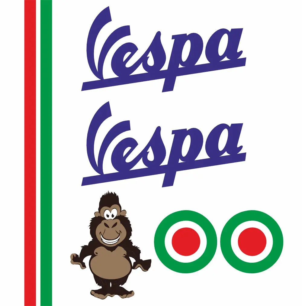 Sticker Master Vespa Kask Sticker Seti Motor, Kask, Laptop, Araba, Oto Araç İçin Dayanıklı Etiket Decal Sticker Master