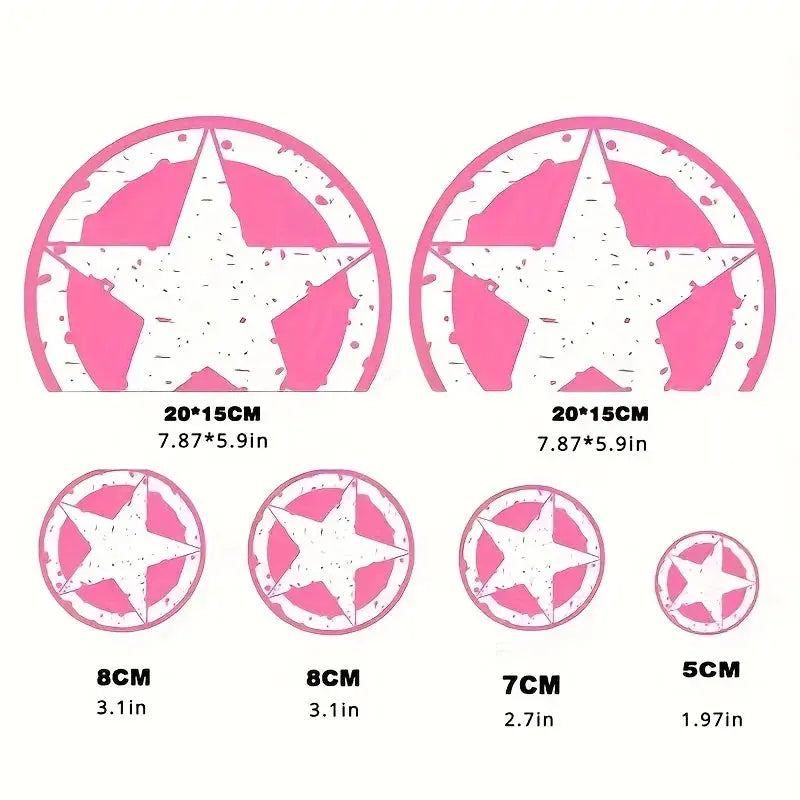 Vespa Yıldız Sticker | US Army Eskitme Retro Kask ve Grenaj Decal Seti Sticker Master