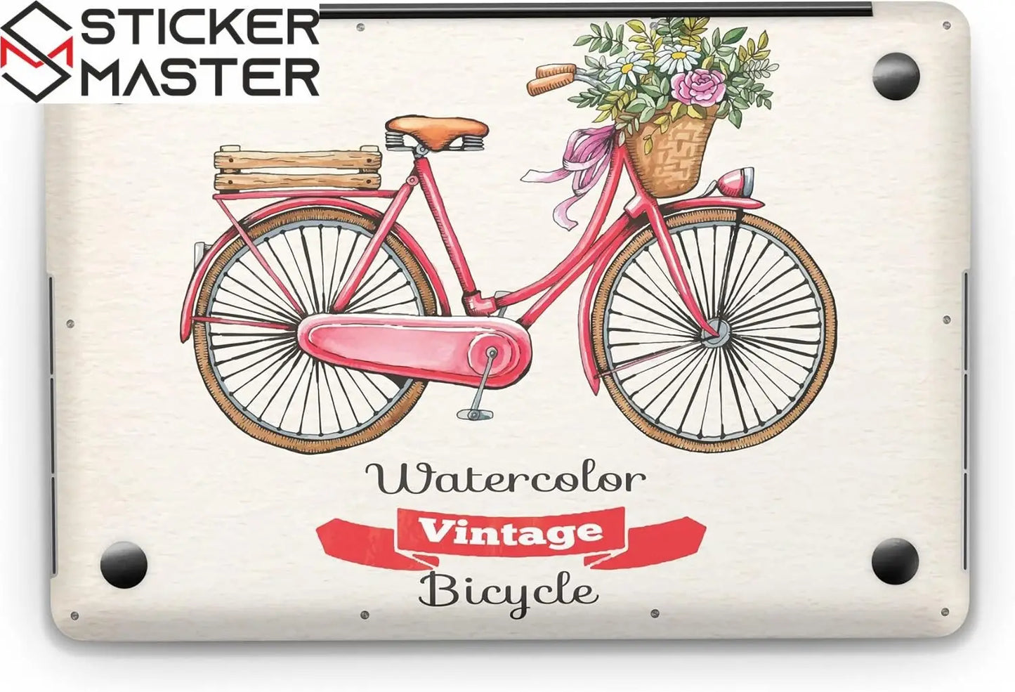 Sticker Master Vintage Bicycle Evrensel Sticker Dizüstü Bilgisayar Vinil Sticker Decal 12" 13" 13.3" 14" 15" 15.4" 15.6 inç Dizüstü Bilgisayar Çıkartma Koruyucu Macbook Asus Acer Hp Lenovo Huawei Dell İçin - Sticker Master