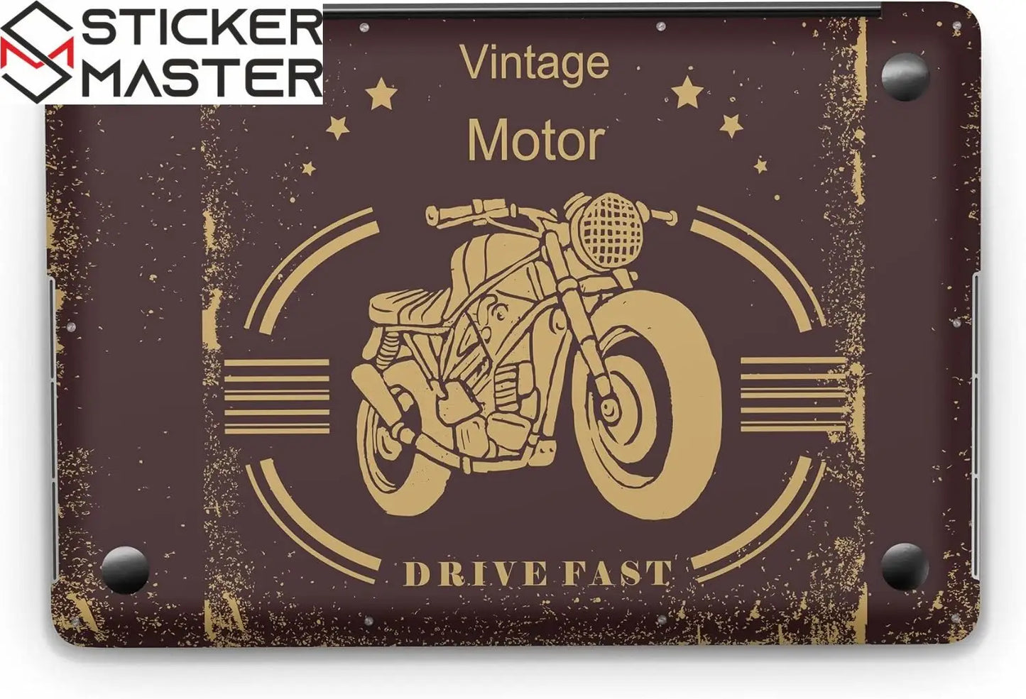 Sticker Master Vintage Motor Evrensel Sticker Dizüstü Bilgisayar Vinil Sticker Decal 12" 13" 13.3" 14" 15" 15.4" 15.6 inç Dizüstü Bilgisayar Çıkartma Koruyucu Macbook Asus Acer Hp Lenovo Huawei Dell İçin - Sticker Master
