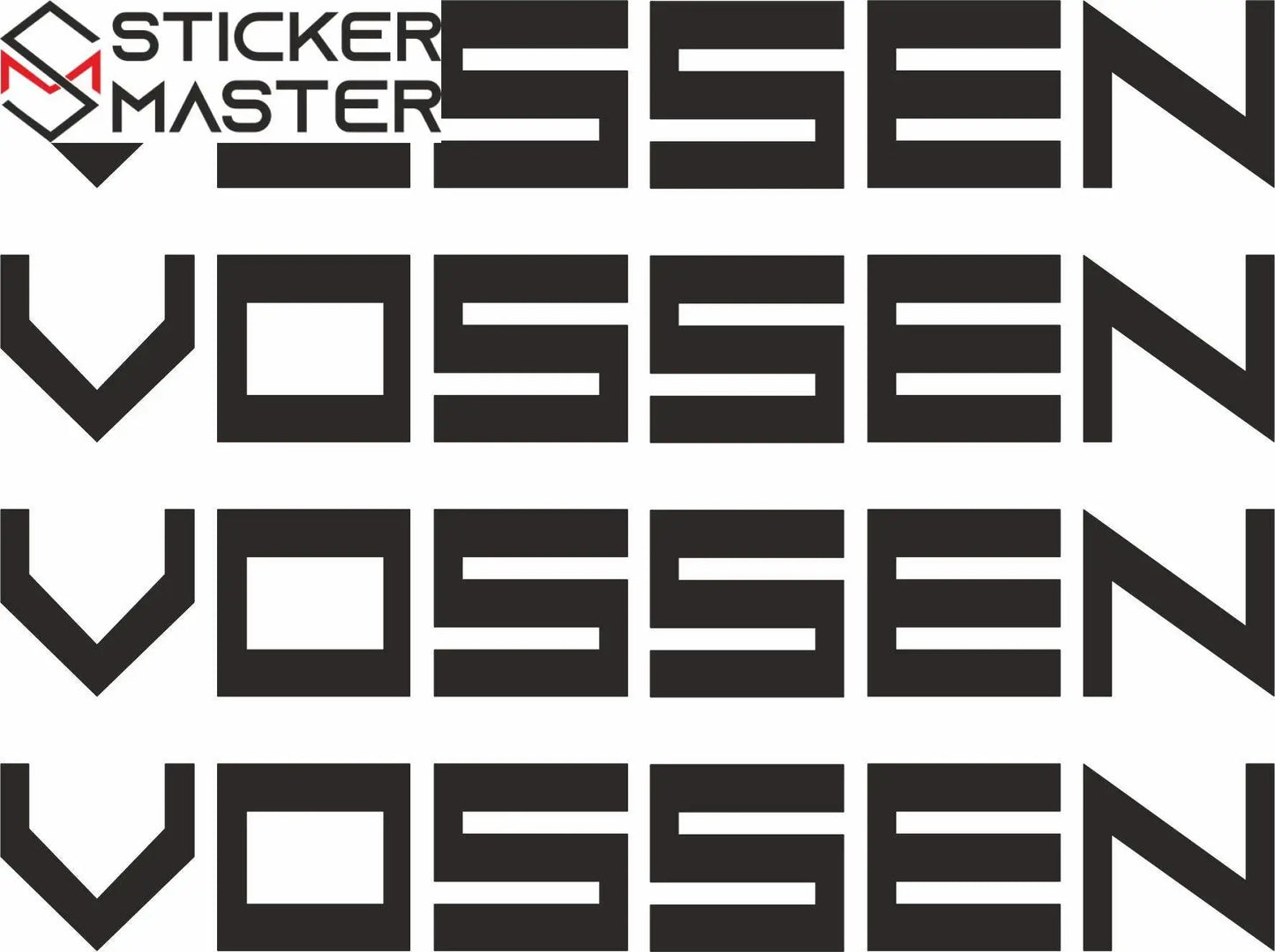 Sticker Master Vossen Jant Motor, Kask, Laptop, Araba, Oto Araç İçin Dayanıklı Etiket Decal