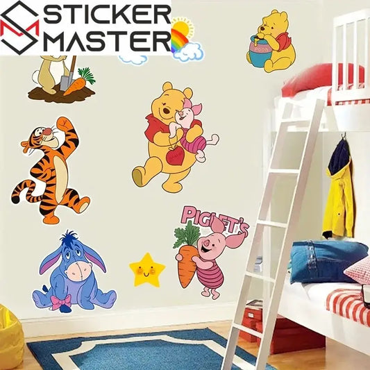 Disney Winnie the Pooh Sticker Seti | Pooh, Tigger ve Piglet Duvar Dekoru - Sticker Master