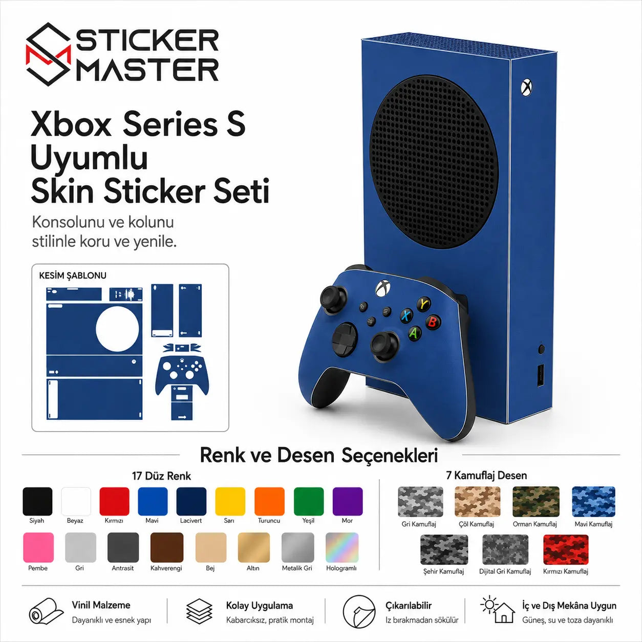 Xbox Series S Uyumlu Skin Sticker Seti full details