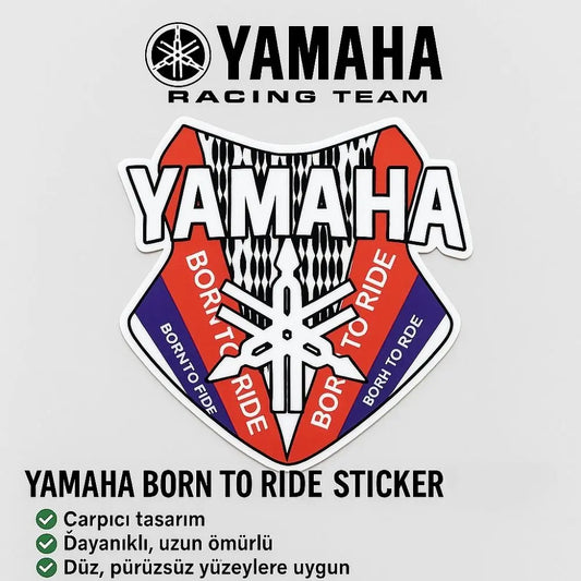 Sticker Master Yamaha Born To Ride Sticker Motor Çıkartma Etiket - 15 Cm Sticker Master