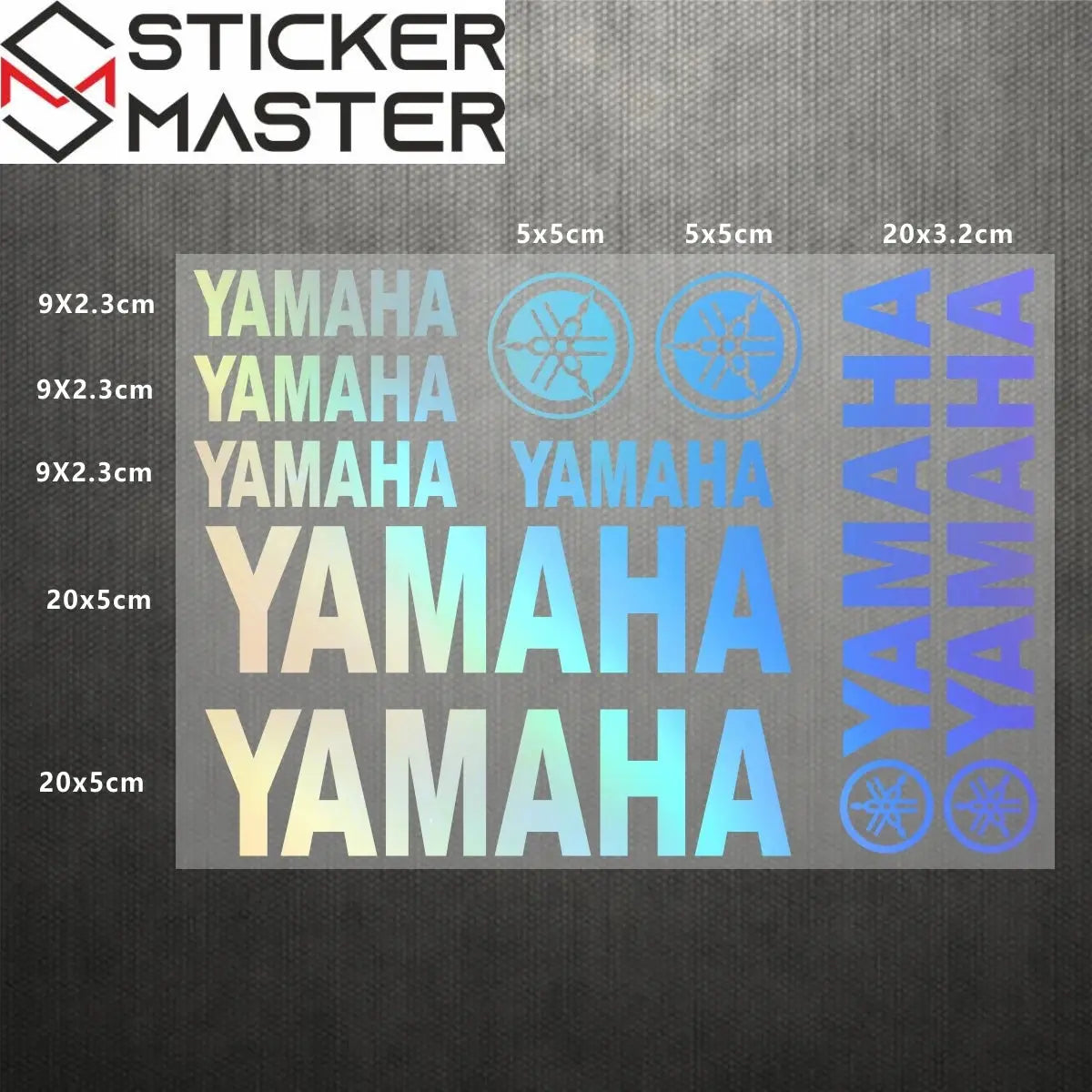 Sticker Master Yamaha Motosiklet ve Kask için Komple Vinil Sticker Seti - Sticker Master