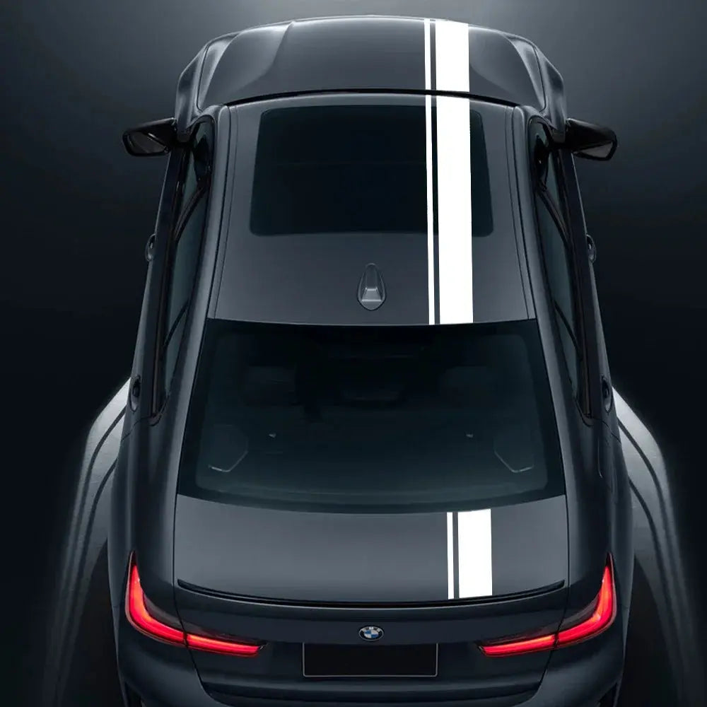 Sticker Master Evrensel Uzun Yarış Şerit Sticker Seti (Kaput, Tavan, Bagaj) - Sticker Master