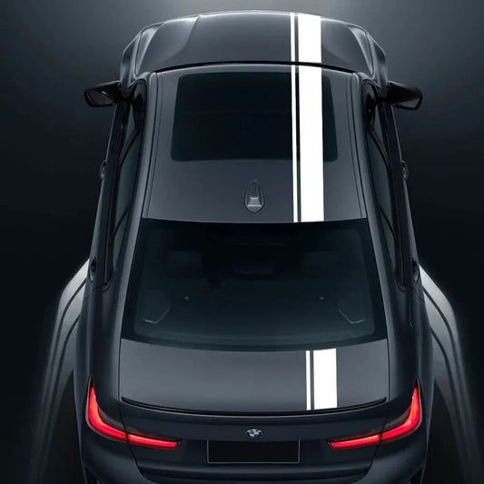 Sticker Master Evrensel Uzun Yarış Şerit Sticker Seti (Kaput, Tavan, Bagaj) - Sticker Master