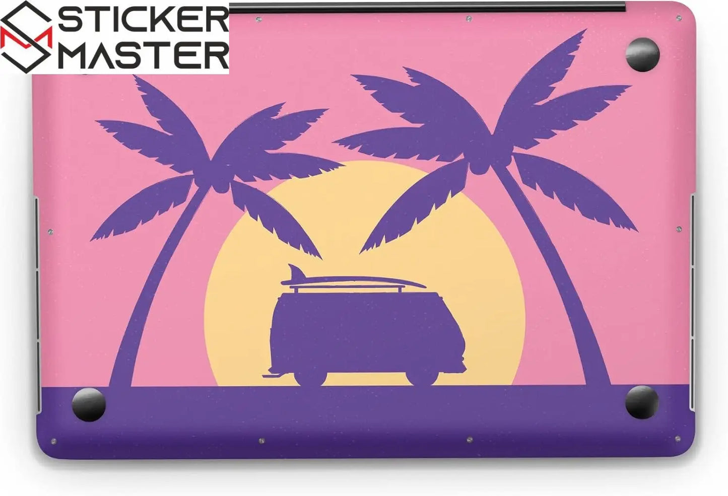 Sticker Master Palm Trees And Caravan Evrensel Sticker Dizüstü Bilgisayar Vinil Sticker Decal 12" 13" 13.3" 14" 15" 15.4" 15.6 inç Dizüstü Bilgisayar Çıkartma Koruyucu Macbook Asus Acer Hp Lenovo Huawei Dell İçin - Sticker Master
