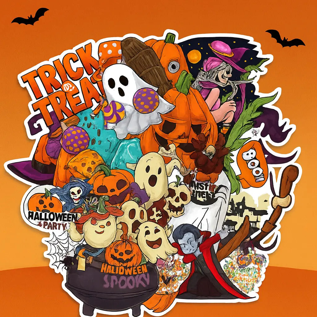 60 Adet Halloween Sticker Seti - Su Geçirmez & Dayanıklı | Sticker Master Sticker Master