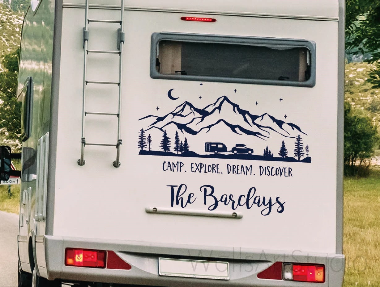 Kişiye Özel Motokaravan Yazılı Sticker
