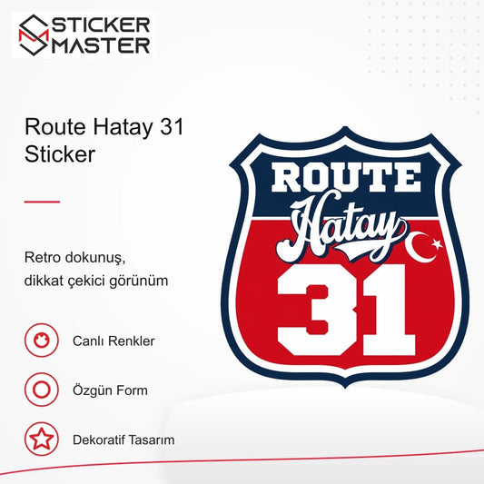 Vespa Uyumlu ROUP43 Route Hatay 31 Sticker VSP1500 retro tasarım ve kullanım özellikleri - Sticker Master