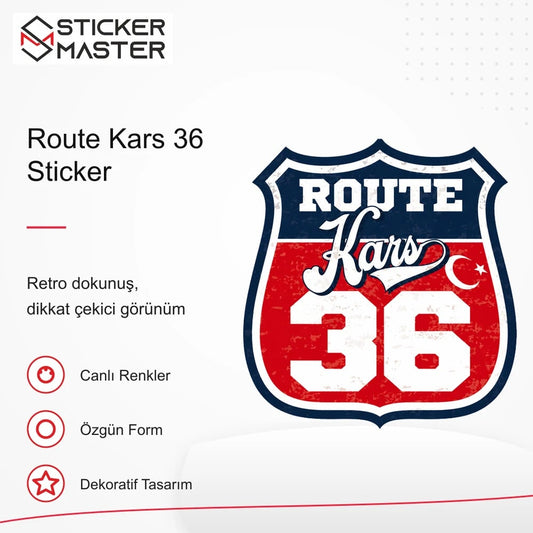Vespa Uyumlu ROUP48 Route Kars 36 Sticker VSP1505 retro tasarım ve kullanım özellikleri - Sticker Master