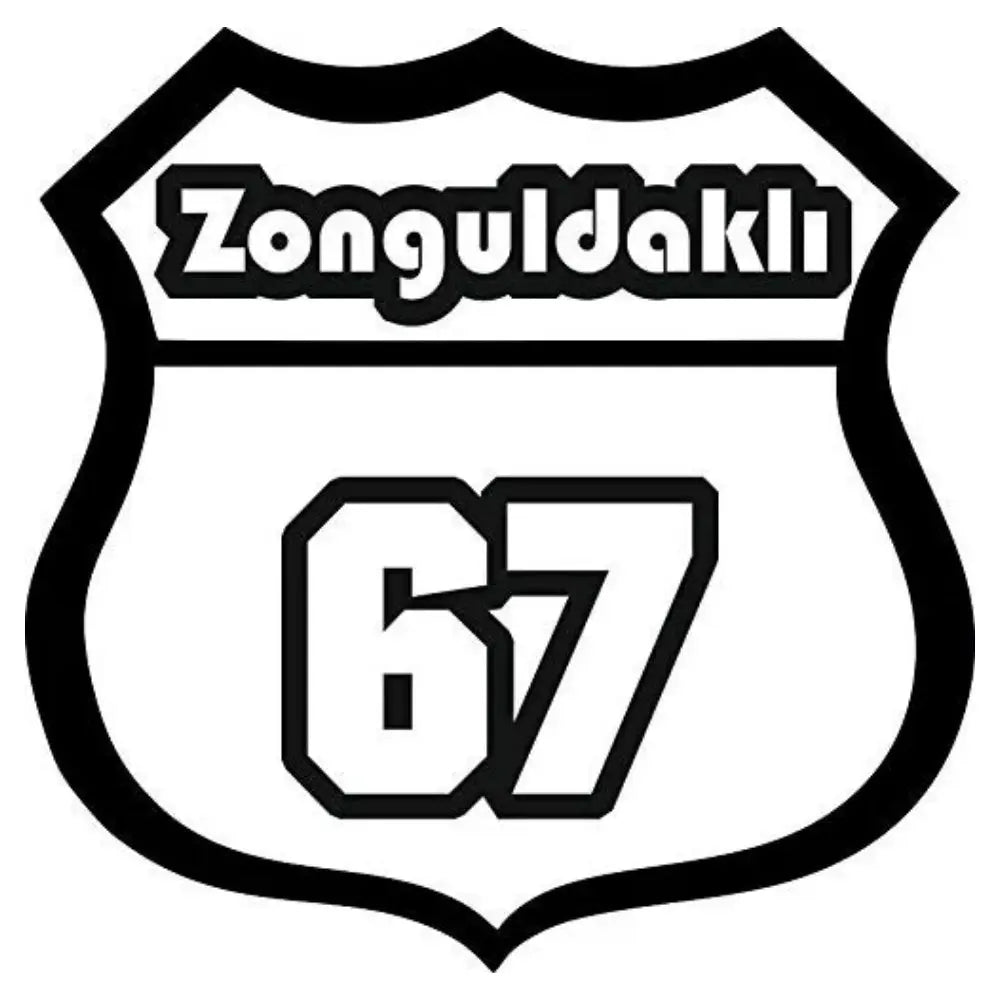 Sticker Masters Zonguldaklı 67 Motor, Kask, Laptop, Araba, Oto Araç İçin Dayanıklı Etiket Decal 12 Cm