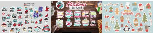 100 Adet Yılbaşı Christmas Graffiti JDM Araba Stickers Motor Bisiklet Laptop Sticker Etiket Çıkartma - 0