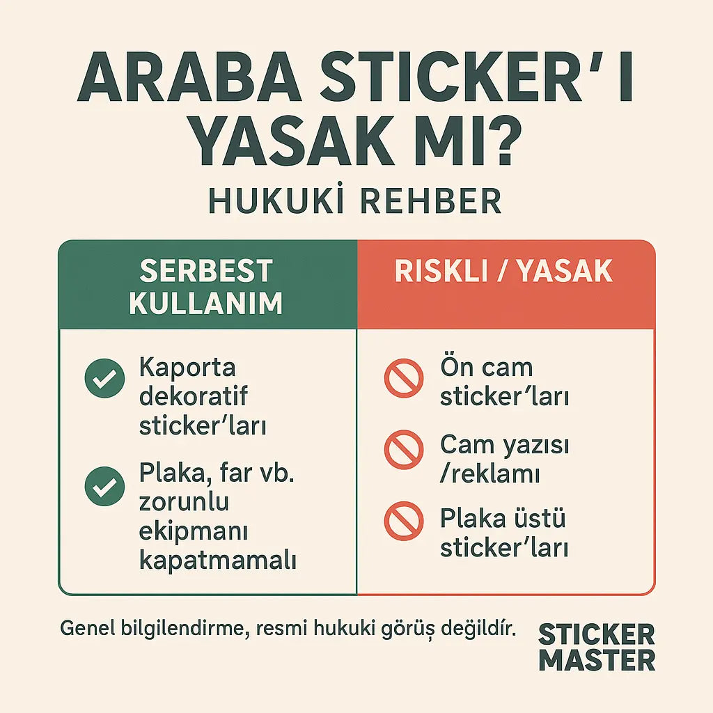 Araba Sticker Yasak mı? Türkiye İçin Hukuki Rehber - Sticker Master