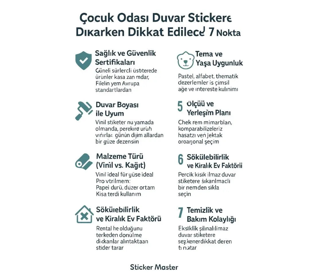 Çocuk Odası Duvar Sticker Seçerken Dikkat Edilecek 7 Nokta - Sticker Master