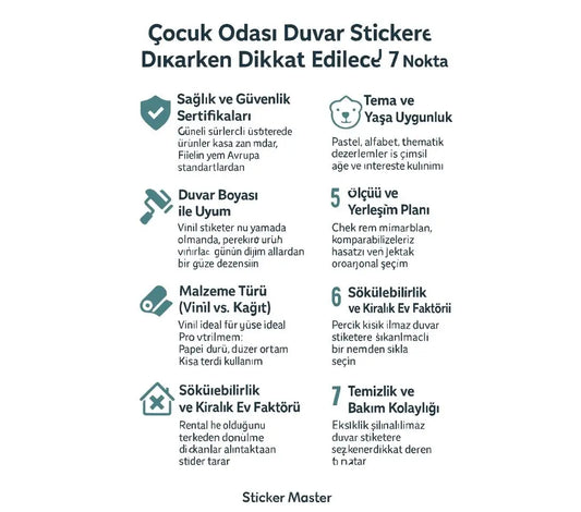 Çocuk Odası Duvar Sticker Seçerken Dikkat Edilecek 7 Nokta - Sticker Master