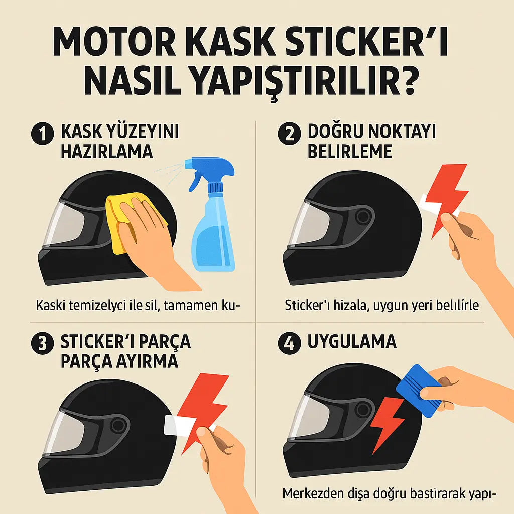 Motor Kask Sticker’ı Nasıl Yapıştırılır? | Sticker Master - Sticker Master