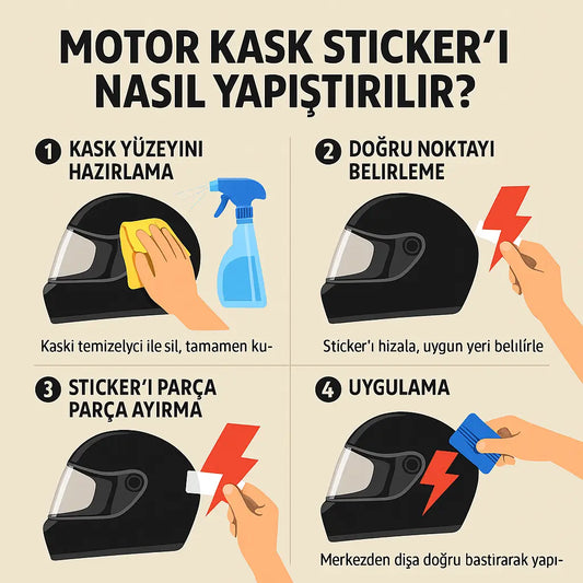 Motor Kask Sticker’ı Nasıl Yapıştırılır? | Sticker Master - Sticker Master