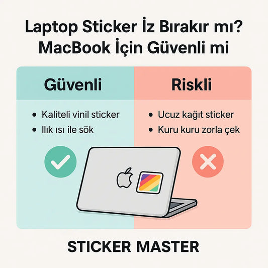 Laptop sticker iz bırakır mı? Macbook için güvenli mi? - Sticker Master