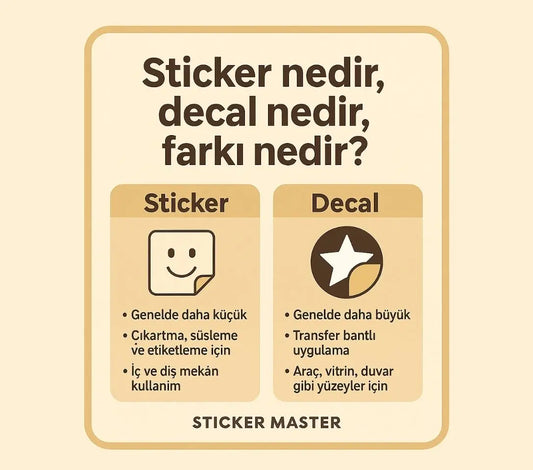 Sticker nedir, decal nedir, farkı nedir? - Sticker Master