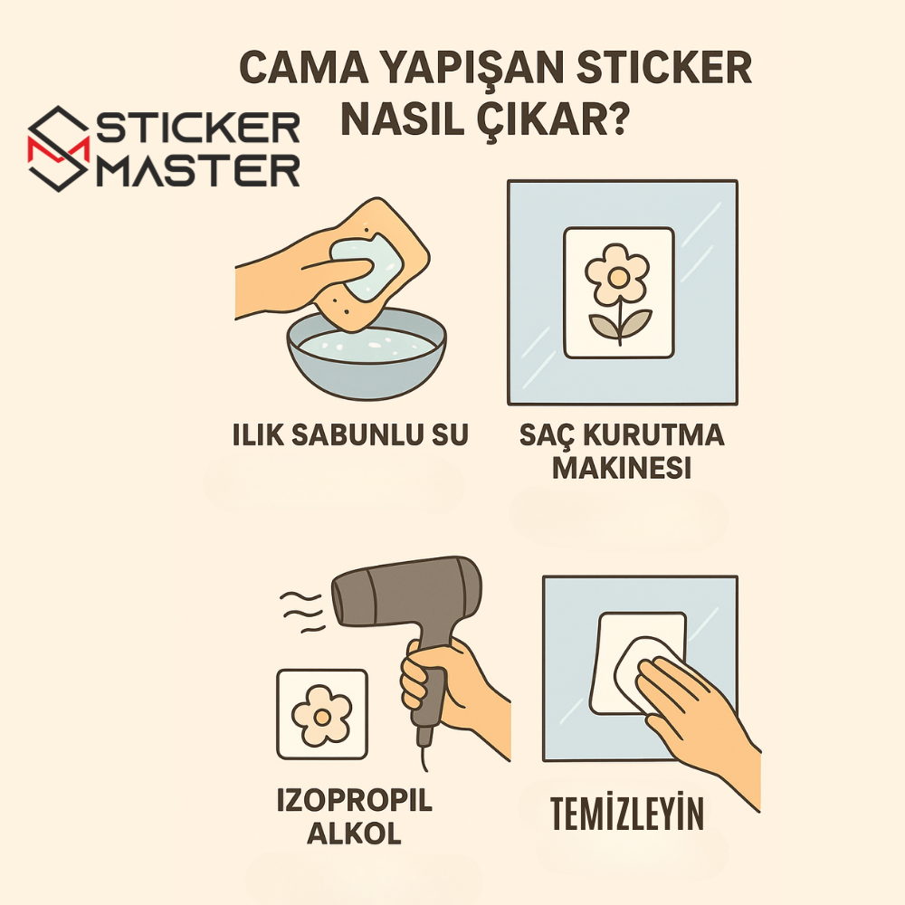 Cam ve Duvar Yüzeylerinden Sticker Nasıl Çıkar? En Pratik Yöntemler