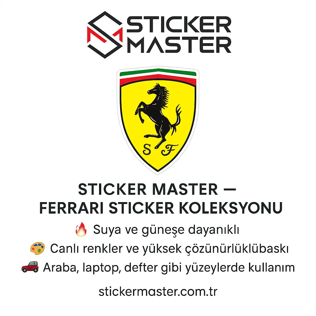 Ferrari Sticker Modelleri - Scuderia Ruhu ve F1 Tarzı – tagged