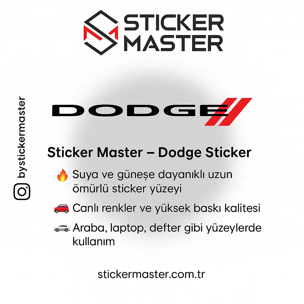 Sticker Godgi Dodge Sticker Modelleri - SRT Hellcat ve Muscle Car Ruhu – Sticker Master